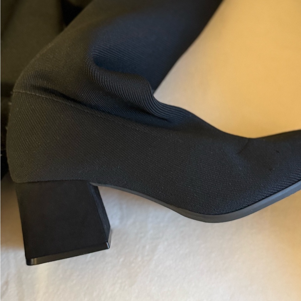 Stretchy knit over knee sock boot